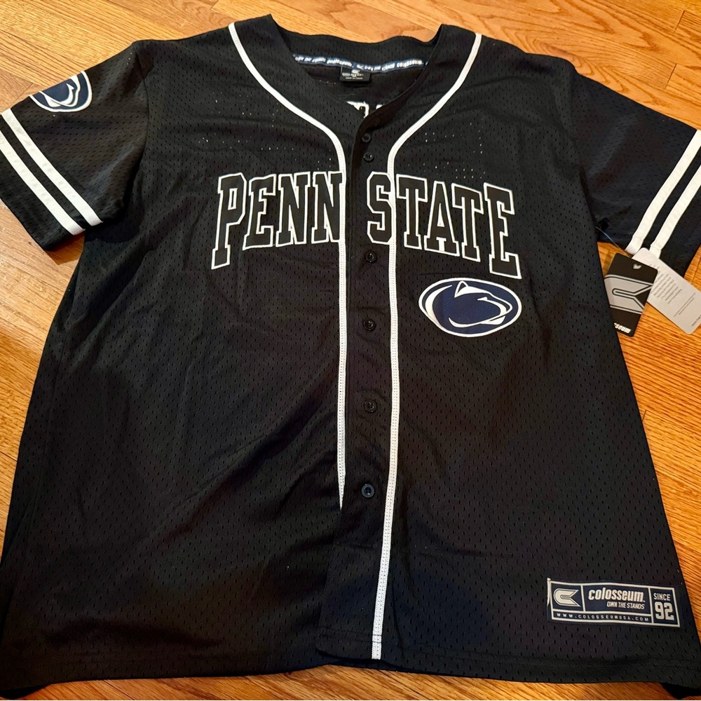 Colosseum Black Penn State Nittany Lions Men's Baseball Jersey